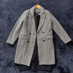 【美品】入卒園式に最適！千鳥格子柄ジャケット＆ネイビーワンピース セット即発送可