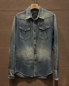 KURO・ウエスタンシャツ・デニムシャツ・ダメージ加工