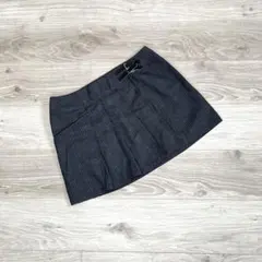 COMME CA コムサ　千鳥格子　巻きスカート　ミニスカート　Y2K　L位