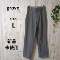 新品未使用☆grobe　レディース　パンツ　Lサイズ　チェック　ブラックのサムネイル