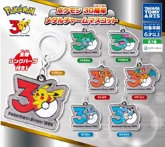 ポケモン30周年 メタルチャームマスコット　めじるしアクセサリー