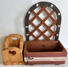 アメリカンカントリー 木製ダストボックス ハート - メルカリ