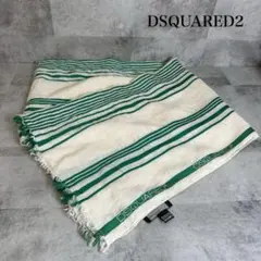DSQUARED2 　ストール グリーン　リネン シルク混 イタリア製 RG60