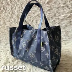 russet ラシット ミニデニム トートバッグ 　ミニバッグ　ネイビー