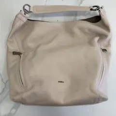 FURLA グレイス ハンド トートバッグ シボ革 ロゴ ホーボー h736 
