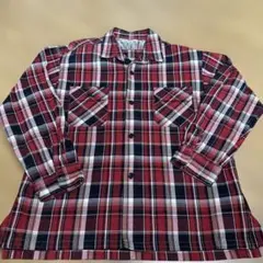 【美品】モンキータイム 厚手 チェックシャツ M レッド系