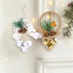 クリスマス飾り ベル リボン 2点セット クリスマスツリー オーナメント