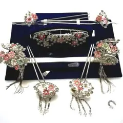 花モチーフ かんざしセット　ケース付き