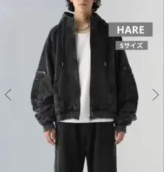 【HARE】 ハレ　ピグメントダブルポケットZIPパーカー　Sサイズ