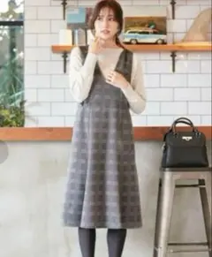 エニィスィス any SiS ウーリッシュフレア ジャンパースカート