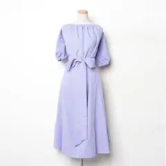 未使用級☆ロージーモンスター／リボンベルト 半袖ワンピース F フレア 洗濯可