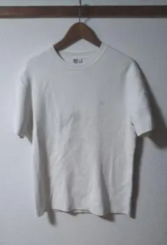ユニクロＵ　ニットTシャツ　Ｌ　白