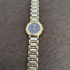 【稼働/極美品】 イヴサンローラン クォーツ腕時計 デイト ダイヤ シルバー イヴサンローラン 腕時計 クォーツ ゴールド シルバー 黒文字盤