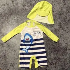 ベビー水着 帽子付き　70-80