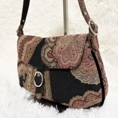 エトロ ETRO ペイズリー柄 キャンバス ショルダーバッグ