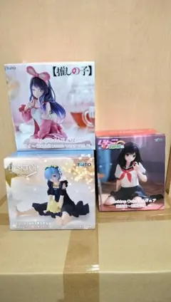 フィギュア 3点セット 推しの子 いちご100% リゼロのサムネイル