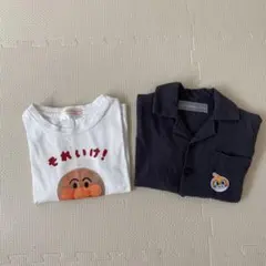 アンパンマン ぷくたっちTシャツ100＆シャツ90 セット