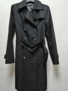 【PATTERN】未使用品 トレンチコート レディース ブラック 9ARサイズ