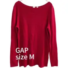 【GAP】綿混 長袖カットソー リブニット