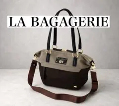 ◾️ LA BAGAGERIE ウォータープルーフナイロン　2WAYハンドバッグのサムネイル