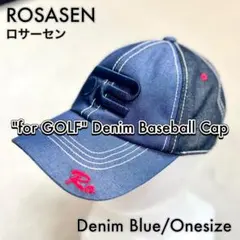 【ROSASEN】 ゴルフ デニム ベースボールキャップ BLUE ワンサイズのサムネイル