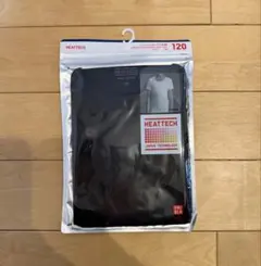 【新品未使用】UNIQLO ヒートテック　黒　半袖 Ｕネック120cm キッズ