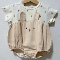 人気 ウサギ ロンパース ベビー服 80 女の子 春 夏 スナップボタン 半袖