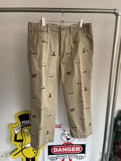 ラルフローレン チノパン 刺繍柄 サイズ32×32 ポロラルフローレン チノパン ストレート 蜂柄 刺繍 古着 古着屋