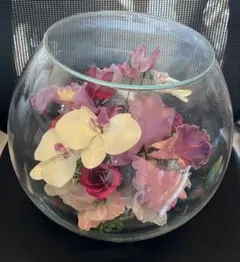 EMILO ROBBA 胡蝶蘭 造花 ガラス花瓶付き インテリア - メルカリ
