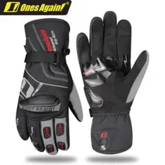 バイク グローブ MG01 手袋 冬 ウインター 防水 ！スマホ Ｌサイズ赤白黒