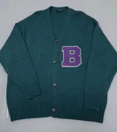 カーディガン　ビッグシルエット　グリーン　BACK NUMBER 緑