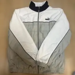 PUMA ナイロンジャケット ホワイト/グレー