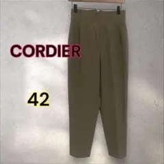 a0514 パンツ　42 CORDIER グリーン系　コルディア