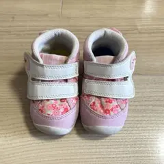 IFME ベビーシューズ　花柄ピンク　13