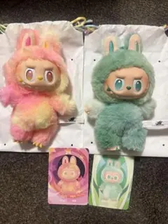 POPMART ラブブ エナジー　ぬいぐるみ　ピンク　グリーン[正規品]