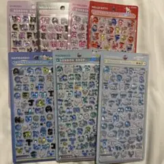 正規品　サンリオ　文字　ボンボンドロップシール7枚セット