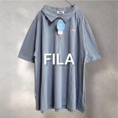 1107 タグ付き✨FILA 半袖ポロシャツ 5L 接触冷感 サックスブルー