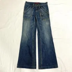 【エッジオンオール】フレアデニムパンツ ベルボトム Y2K 日本製 00