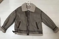 ムートンジャケット　ボアジャケット　ブラウン