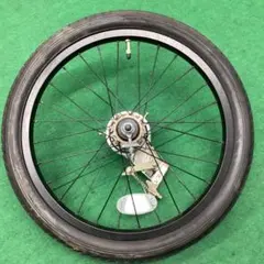 22インチ自転車 CTB用 外装6段 後輪ホイール ブラック／シルバー 