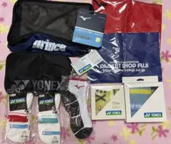 イベント景品10点詰め合わせ。ヨネックス、ミズノプリンス他。