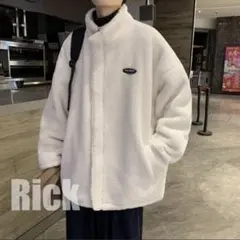 韓国 リバーシブルボアブルゾン 白