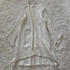 gelato pique　フェザーガウン　F　カーディガン　ホワイト◆A1343