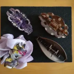 ヘアクリップ　4点セット