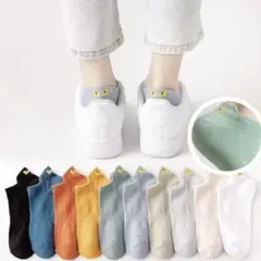 レディース　靴下　くるぶしソックス　モンスター　可愛い　10足　目