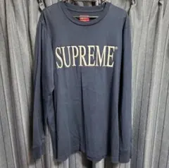 Supreme ネイビー ロングスリーブ Tシャツ M