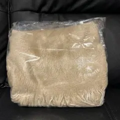 IL BISONTE ベージュファー風マフラー