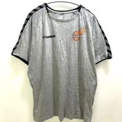 ヒュンメル ファイヤー柄 ゲームシャツ クルーネック 半袖 XL 灰色のサムネイル