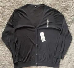 ユニクロ ライトVネックカーディガン 09 BLACK 3XL