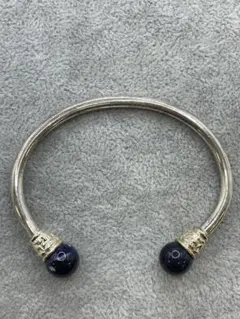 silver925 ヴィンテージブレスレット　バングル　刻印有り　天然石